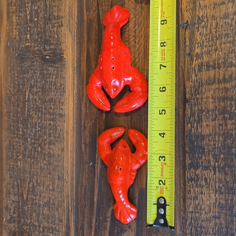 Vintage 6-piece Lobster Set: Melted butter dish and Salt & Pepper shakers - Picture 16 of 17